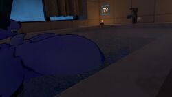 alone bathroom bathtub big_breasts naked_female roxanne_wolf_(fnaf) vrchat