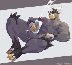 3_toes 5_fingers abs anthro balls bear big_muscles big_penis black_body bodily_fluids claws clenched_teeth cum cum_in_sex_toy cum_string cumshot ejaculation erection feet fingers gay gay_masturbation generation_8_pokemon genital_fluids genitals hand_on_penis hi_res holding_object holding_penetrable_sex_toy holding_sex_toy homosexual homosexual_male huge_muscles legendary_pokemon lying male male_focus male_only male_penetrating mammal masturbation muscular muscular_anthro muscular_male nintendo nipples nude nude_anthro on_back orgasm pecs penetrable_sex_toy penetration penile penile_masturbation penis pokemon pokemon_(species) sex_toy single_strike_style_urshifu solo spikes spikes_(anatomy) teeth thick_thighs toe_claws toes toying_self urshifu vein veiny_penis voviat white_body yellow_body