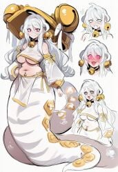 1girls ai_generated kortai lamia novelai original_character reference_sheet tagme