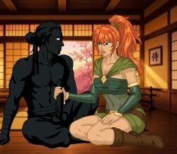 1boy1girl anonymous_artist black_body ginger ginger_hair may penis shadow shadow_fight shadow_fight_2 shorter_than_30_seconds straight tagme video