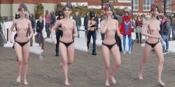 3d 4koma alternate_version_available background_characters barefoot being_watched black_panties breasts clothed_female_nude_female clothed_male_nude_female crowd_watching exhibitionism female female_focus fortnite fortnite:_battle_royale helsie_(fortnite) hope_(fortnite) iris_(fortnite) jogging jonesy_(fortnite) lexa_(fortnite) light-skinned_female looking_at_viewer male maverick_(fortnite) multiple_boys multiple_girls nipples only_one_naked panties_only petite_female public_nudity public_topless running sequence skye_(fortnite) small_breasts snow sports_bra sports_panties sportswear streaking suggestive_gesture tongue_between_fingers tongue_out topless topless_female winter winter_clothes