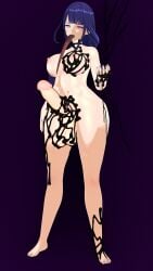 1futa 3d 3d_(artwork) big_ass big_breasts big_penis erection futa_only futanari genshin_impact goo goo_on_breasts goo_on_penis infected lighting long_tongue looking_at_viewer nude nude_futa penis posing posing_for_the_viewer purple_hair raiden_shogun runeiteer slime slime_on_body slime_on_breasts story_at_source symbiote symbiote_host thick_thighs