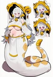1girls ai_generated kortai lamia novelai original_character reference_sheet tagme