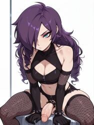 1futa 1futanari ai_assisted ai_generated ass big_ass big_breasts big_butt big_hips big_penis black_eyeshadow black_lip black_lips black_lipstick black_makeup blue_eyes breasts cleavage clothed clothing dick dickgirl drill_hair evil_grin evil_smile evil_smirk eyebrows eyelashes futanari goth goth_futa goth_girl goth_makeup gothic gothic_girl gothified hair huge_cock lips makeup narrow_waist nose penis ponytail purple_hair side_ponytail smooth_balls smooth_penis smooth_skin tied_hair velfur zone-tan