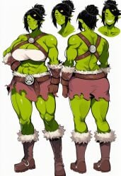 1girls ai_generated kortai novelai orc original_character reference_sheet tagme