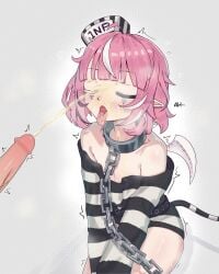 1boy 1girls camila_(vtuber) indie_virtual_youtuber localpervert penis pissing prison_uniform tagme virtual_youtuber watersports