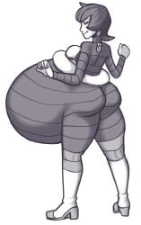 1girls ass belly big_ass big_belly bubble_butt female huge_belly hyper_belly hyper_pregnancy mars_(pokemon) non-nude olympic-dames pokemon pokemon_dppt pregnant