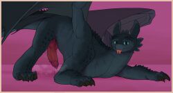 abstract_background all_fours animal_genitalia ass_up bedroom_eyes big_penis blue_eyes bodily_fluids claws dragon dreamworks dripping european_mythology feral fury_(httyd) genital_fluids genitals hi_res how_to_train_your_dragon knot leaking_precum looking_at_viewer male membrane_(anatomy) membranous_wings musk mythological_creature mythological_scalie mythology narrowed_eyes night_fury penile_spines penis precum precum_drip precum_puddle precum_string prestomajesto scales scalie seductive selectively_detailed smile solo spines tail throbbing throbbing_penis tongue tongue_out western_dragon wings zephyr_(prestomajesto)