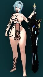 1futa 3d 3d_(artwork) big_ass big_breasts big_penis erection eula_(genshin_impact) futa_only futanari genshin_impact goo goo_on_breasts goo_on_penis holding_weapon infected long_tongue looking_at_viewer nude nude_futa penis posing posing_for_the_viewer runeiteer slime slime_on_body slime_on_breasts story_at_source sword symbiote symbiote_host thick_thighs weapon