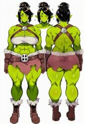 1girls ai_generated kortai novelai orc original_character reference_sheet tagme