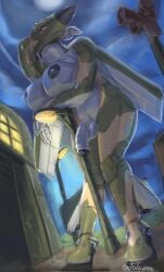 aeromorph aircraft balls big_breasts breasts f-111_aardvark genitals gynomorph hi_res intersex living_aircraft living_machine living_vehicle machine miranda_locke nude outoldyard penis solo vehicle wings