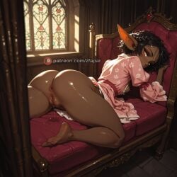 ai_generated anus arched_back aroused aroused_female ass_bigger_than_head ass_up barefoot big_ass big_booty big_butt black_hair bottom_heavy bottom_heavy_female dark-skinned_female dark_skin dress dress_lift fat_ass fat_booty fat_butt floppy_ears goblin goblin_ears goblin_female goblin_girl horny horny_female huge_ass huge_butt large_ass little_breasts little_tits long_ears looking_back looking_back_at_viewer no_panties oc on_stomach original_character plump_ass plump_thighs pointy_ears presenting presenting_ass presenting_hindquarters presenting_pussy puckered_anus pussy pussy_juice pussy_juice_drip pussy_juice_string pussy_juice_trail pussy_lips seductive seductive_eyes seductive_look seductive_pose shiny_skin short_hair short_hair_female small_breasts small_female smaller_female soles tanned tanned_female tanned_skin thick_ass thick_thighs tiny_breasts toes wide_hips zfapai zuzka_liklik_(zfapai)