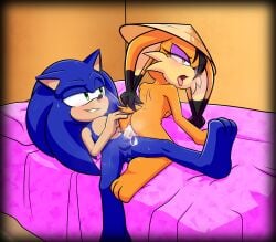 absurd_res archie_comics bedroom blush bodily_fluids conquering_storm cum cum_drip cum_in_vagina cum_inside dripping duo eulipotyphlan felid feline female genital_fluids green_eyes heart_eyes heart_symbol hedgehog hi_res lynx male male/female mammal penetration penile penile_penetration red_eyes sega sex smirking_at_partner sonic_the_hedgehog sonic_the_hedgehog_(archie) sonic_the_hedgehog_(comics) sonic_the_hedgehog_(series) steamy_breath steamy_penis steamy_vulva sweat tongue tongue_out touching_butt vaginal vaginal_penetration wearing_hat xxkenthewolfxx
