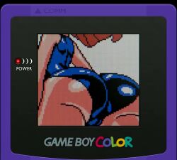 1girls animated ass ass_shake big_ass big_butt blonde_hair blue_eyes bunshirisan game_console handheld_game_console large_ass long_hair mega_man mega_man_(classic) mp4 no_sound one-piece_swimsuit pixel_animation pixel_art robot robot_girl roll solo solo_female solo_focus swimsuit thick thick_ass thick_thighs thighs twerking video