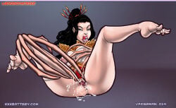 1girls 2014 anus asian asian_female black_hair female female_only fingering lady_deathstrike marvel masturbation pussy pussy_juice solo solo_female spread_pussy tongue tongue_out x-men xxxbattery