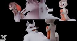 3d_(artwork) 4_fingers animal_genitalia animal_penis anthro anthro_on_anthro black_background black_sclera butt butt_grab butt_lick canid canine canine_genitalia canine_penis canis claws comic crossover cunnilingus death_(puss_in_boots) digital_media_(artwork) disney dreamworks duo ears_down ears_up erection eyebrows facial_markings featureless_chest female fingers flat_chested fur fuzzy genitals grey_body grey_fur half-closed_eyes hand_on_butt handjob head_markings hi_res holding_penis judy_hopps knot lagomorph larger_male leporid licking looking_at_another looking_at_partner looking_back looking_pleasured male male/female mammal markings mask_(marking) multiple_images multiple_scenes narrowed_eyes nude open_mouth oral penile penis pivoted_ears predator/prey purple_eyes puss_in_boots_(franchise) rabbit red_eyes reepeepsfm sex sharp_teeth sheath signature simple_background size_difference smaller_female smile standing surprised tail teeth tongue tongue_out vaginal waist_grab white_body white_fur wolf zootopia