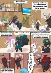 2026 absol absurd_res accessory animal_genitalia anthro balls beverage big_breasts big_tail black_body black_fur blaziken breasts cleavage clothed clothed_female clothing comic crossover dialogue digitigrade duo english_text eyes_closed female feral flower flower_in_hair fuf fur gardevoir generation_3_pokemon generation_4_pokemon genitals grey_body grey_fur grey_hair group hair hair_accessory hi_res holding_beverage holding_object looking_at_another male mature_female mightyena multicolored_body multicolored_fur nintendo nude nude_female one_eye_closed open_mouth pachirisu pal_(species) palworld pink_body pink_fur pink_hair plant pocketpair pokemon pokemon_(species) red_body red_fur rosy_cheeks sheath shiny_(petokikka) short_hair skitty solo species_request spiked_tail spikes spikes_(anatomy) stretching tack's_mom_(petokikka) tack_(petokikka) tail text two_tone_body two_tone_fur vixy_(pal) white_body white_fur yawn