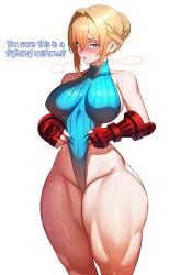 1girls breasts cammy_white_(cosplay) cosplay evelyn_chevalier female female_focus female_only large_breasts looking_at_viewer onepen solo street_fighter thick_thighs thighs wide_hips zenless_zone_zero