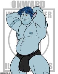 2022 barley_lightfoot bulge disney gay male male_only onward_(2020) pixar tagme underwear wolffhunter_art