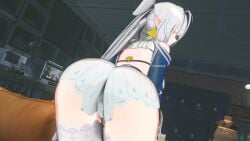 animated ass ass_focus big_ass clothed female female_only hoyoverse looking_back loonoosh solo solo_female tagme teasing teasing_viewer twerk twerking velina_airgid video white_hair zenless_zone_zero