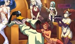 1boy 2020s 2026 2d 5girls anthro avian bikini blue_hair boob_window capcom catra cleavage crossover cyberpunk:_edgerunners daffy_duck darkstalkers disney dometi_art duck eastern_and_western_character eda_clawthorne felicia_hardy female femsub green_hair grey_hair harem harem_outfit hekapoo legwear light_skin looney_tunes multiple_girls netflix no_ai rebecca_(edgerunners) red_hair revealing_clothes she-ra_and_the_princesses_of_power sitting_on_throne star_vs_the_forces_of_evil submissive_female the_owl_house thighhighs throne video_games western_cartoon white_body wizard