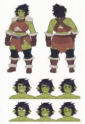1girls ai_generated kortai novelai orc original_character reference_sheet tagme