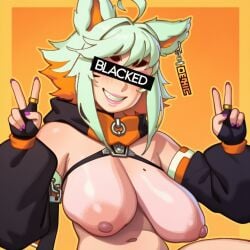 1girl 2026 2d absurd_res absurd_resolution absurdres ahoge ai_generated animal_ears bar_censor big_ass big_breasts black_gloves breasts censored demenishki detached_sleeves double_v fingerless_gloves gloves green_hair grin hi_res high_quality high_resolution highres identity_censor image indie_virtual_youtuber jewelry large_areolae large_breasts medium_hair mole mole_on_breast multicolored_hair nail_polish navel nipples orange_background orange_hair purple_nails ring sagging_breasts smile solo teeth thick_eyebrows uncensured v vtuber