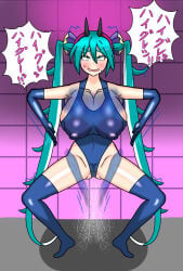 ahe_gao hatsune_miku hatsune_miku_(dragon-type_trainer) japanese_text pokemon project_voltage tagme text vocaloid