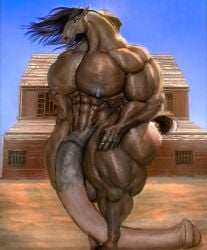 abs animal_genitalia animal_penis anthro areola big_butt big_muscles big_pecs big_penis butt equid equine equine_genitalia equine_penis floppy_penis genitals hi_res hohohonse huge_butt huge_pecs huge_penis hyper hyper_genitalia hyper_penis long_penis male mammal muscular muscular_anthro muscular_arms muscular_male muscular_thighs nipples pecs penis solo thick_thighs wide_hips