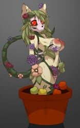 10:16 accessory anthro breast_grab breasts domestic_cat elemental_creature felid feline felis female flora_fauna flower flower_in_hair hair hair_accessory hand_on_breast hi_res mammal monster nude plant plant_monster scp-1513 scp_foundation simple_background solo todyfel