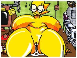 1boy 1girls 2d action-coaster_(artist) after_sex after_vaginal alphys animated anthro anthro_only bbw breasts cartoony chubby completely_nude completely_nude_female cum cum_drip cum_in_pussy dizzy erection female flipnote flipnote_studio flipnote_studio_3d fucked_silly glasses huge_breasts indoors lizard_girl lizard_humanoid male messy_room mettaton mettaton_ex nipples nude nude_female offscreen_male on_table penis reptile reptile_humanoid scalie shaved_crotch straight table table_sex thick_thighs tongue tongue_out undertale undertale_(series) yellow_body yellow_skin