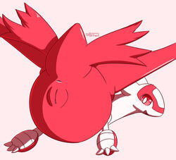 anus ass feathers female feral flying genitals happy latias legendary_pokémon nintendo nulloffset open_mouth pokemon pokemon_(species) pokemon_only presenting presenting_hindquarters presenting_pussy pussy red_body red_feathers solo solo_focus video_games