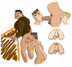 3boys age_difference anilingus artist_request blonde_hair bottomless brown_hair character_name cheating_boyfriend cheating_husband circumcised clothed_male_nude_male cock_gobble cock_hungry cum_hungry dark_brown_hair disney disney_channel flaccid_penis gay giving_head going_down_on james_timothy_possible kim_possible kneeling_oral_position knob_polishing licking_anus mouth_full_of_cock mouthful multiple_males multiple_penises nude older_male oral_sex pants_removed penis_in_mouth penis_size_difference pervyglassesguy playing_skinflute pleasure_face pubic_hair ron_stoppable steve_barkin sucking_off teacher_and_student tongue_in_anus yaoi