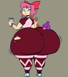 ass bounce brawl_stars christmas cookie dumptruck_ass eating elpiromanias fat_ass gaining_weight holidays huge_ass melodie_(brawl_stars) milk thick_thighs