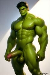 abs ai_generated biceps big_muscles big_penis cum cum_drip erect_nipples erect_penis erection green_body green_skin muscles muscular muscular_arms muscular_male muscular_thighs naked naked_male nude nude_male nudity pecs pectorals penis quadriceps quads six_pack solo solo_male triceps
