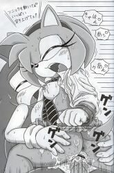 1girls amy_rose anthro anus breasts censored closed_eyes clothing comic cum cum_inside dress female fur furry furry_bomb furry_bomb_factory gloves greyscale hedgehog japanese_text karate_akabon male mammal mitsuharu_takura monochrome mostly_clothed necktie nipples open_mouth penetration penis pussy sex simple_background sonic_(series) sonic_the_hedgehog straight tagme text vaginal_penetration vein veiny_penis