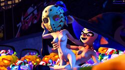 1girls 3d breasts candy convex_(freezerburn) dev_(freezerburn) freezerburnsfm grinding halloween hand_on_chest inkling inkling_girl mask moaning night nipples octoling octoling_girl on_top original_character original_characters rubbing_nipples scissoring seductive_eyes sfm source_filmmaker splatoon splatoon_2 tongue_out witch_hat yuri