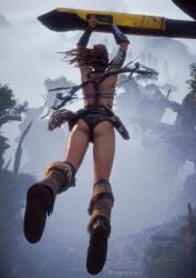 1girls 3d aloy ass faith103 game_screenshot horizon_zero_dawn mod panties solo