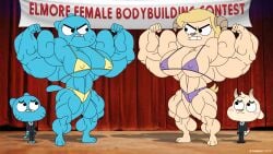 2girls abs atariboy biceps breasts chi_chi chi_chi's_mom could_be_bigger domestic_cat feline female goat gumball_watterson hyper_muscles mammal muscles muscular muscular_arms muscular_female muscular_legs muscular_thighs needs_larger_breasts needs_larger_muscles needs_more_mass nicole_watterson not_big_enough pecs the_amazing_world_of_gumball