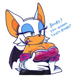 2d_(artwork) anthro bat big_breasts boobs?_wanna_touch_boobs? cleavage female looking_at_another rouge_the_bat sega shortstack sonic_(series) sonic_the_hedgehog_(series) tagme tail ttnstrm