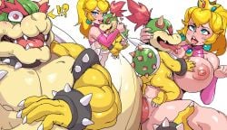 1girls 2boys big_breasts bowser bowser_jr. breasts clinging crown doggy_style dripping_pussy extreme_size_difference father_and_son female forced_anal forced_orgasm forced_sex koopa male maniacpaint mario_(series) monster_rape mounting perching_position princess princess_peach pussy rape raped raped_by_monster size_difference small_but_hung small_dom_big_sub