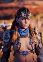 1girls 3d aloy faith103 game_screenshot horizon_zero_dawn mod solo upper_body