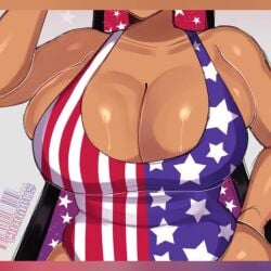 1girls 4th_of_july american_flag american_flag_swimsuit ass back_view bending_over bent_over big_ass big_breasts big_thighs black_hair breasts bubble_ass bubble_butt busty busty_female cinnabus cleavage curvy dark-skinned_female dark_skin dialogue dubbed_version english_text enormous_breasts fat_ass female flirtyfawn696 front_view giant_breasts gigantic_breasts heart heart-shaped_pupils heart_symbol hi_res holidays huge_ass huge_breasts huge_butt huge_thighs jiggle jiggling jiggling_ass jiggling_butt large_breasts looking_at_viewer multicolored_hair one-piece_swimsuit pearl_bracelet pink_eyes presenting presenting_ass presenting_butt presenting_hindquarters red_lipstick sfx sideboob slightly_chubby smiling smiling_at_viewer sona_(cinnabus) sound sound_edit sound_effects speech_bubble tagme talking_to_viewer teasing teasing_viewer thick_ass thick_legs thick_thighs thunder_thighs thunderthighs video wide_hips