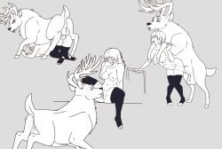 anal anal_sex animal_genitalia animal_penis anon balls bambi_(film) breasts cajuzinho02 cervine cervine_anus cervine_genitalia cervine_penis clothing cunnilingus deer disney duo faceless_character faceless_female female female_on_feral feral feral_penetrating feral_penetrating_female feral_penetrating_human fluffy_balls footwear genitals hi_res human human_on_feral human_penetrated interspecies male mammal mature_male multiple_angles oral penetration penis sex socks the_great_prince_of_the_forest unfinished vaginal_penetration vulva zoophilia