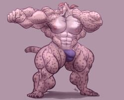 abs biceps cheetah feline male muscles muscular muscular_arms muscular_legs muscular_male muscular_thighs pecs