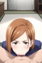 ai_generated blowjob deepthroat eye_contact fellatio huge_cock male/female no_sound nobara_kugisaki oral oral_sex penis pov pov_male sucking sucking_penis tagme video