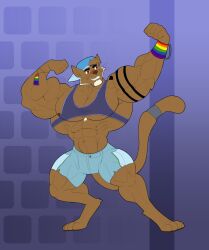 abs biceps feline male mountain_lion muscles muscular muscular_arms muscular_legs muscular_male muscular_thighs novra(artist) pecs puma tail