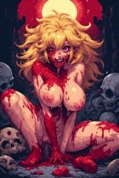 ai ai_generated blood gross mario_(series) n64 nes pixel pixel_art princess_peach snes weird zombie