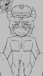 007n7_(forsaken) 2boys body_hair cuntboy forsaken_(roblox) gay horns i_hate_myself mastectomy_scar noli_(forsaken) poorly_drawn roblox tentacle_dick top_surgery_scars trans_man ugly_art