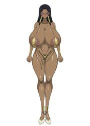 1girls breasts colored dark-skinned_female dark_skin egyptian egyptian_female female female_only front_view golden_bracelets huge_breasts isis_ishtar jewel_on_forehead long_hair looking_at_viewer necklace purple_eyes sihkygmojsn solo_female tagme uncensored voluptuous voluptuous_female wide_hips yu-gi-oh!